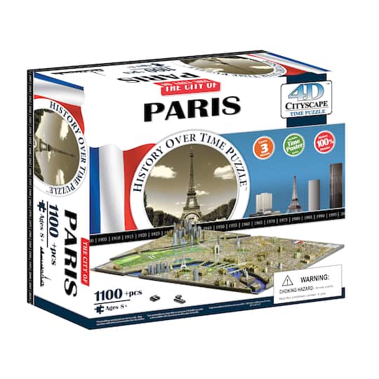 4D™ Cityscape Paris, France History Over Time Puzzle™ By 4D Cityscape | 26" x 15" x 2" | Michaels®